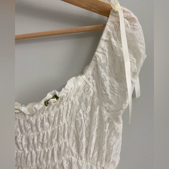 NWOT UO sheer lace babydoll top - Picture 3 of 3